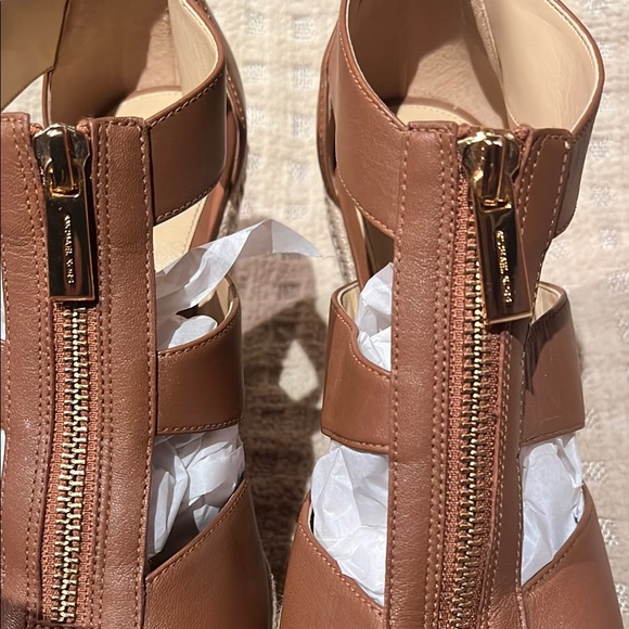 Michael Kors Brown Espadrille Wedges with Straps - Picture 2 of 6